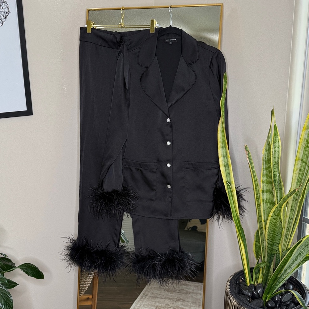 Nadine Merabi Darcie black pajamas NWOT - Picture 5 of 8